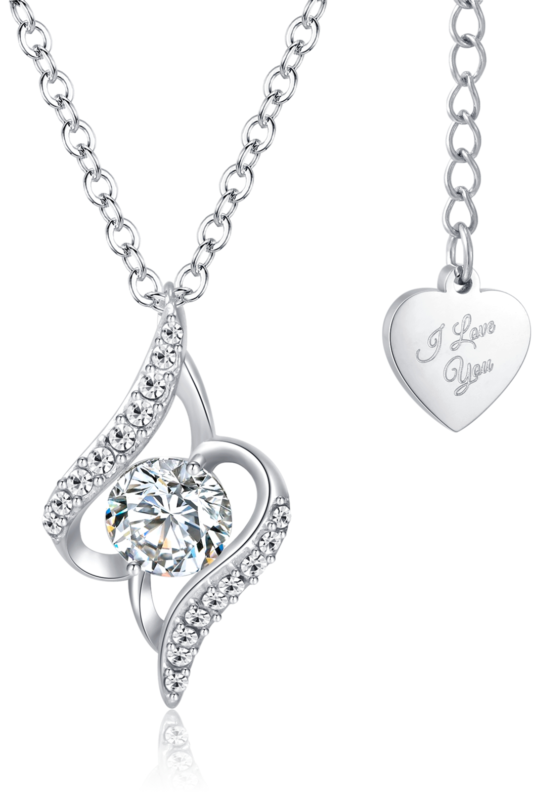 LAVUMO Halsketting met Hart hanger, 925 sterling zilver, roségoud, goud, voor dames, geschikt als cadeau voor verjaardag, Kerstmis, Valentijnsdag, hypoallergene Halskettingen. (Rose goud- Januari LAVUMO Halsketting met Hart hanger, 925 sterling zilver, roségoud, goud, voor dames, geschikt als cadeau voor verjaardag, Kerstmis, Valentijnsdag, hypoallergene Halskettingen. (Rose goud- Januari