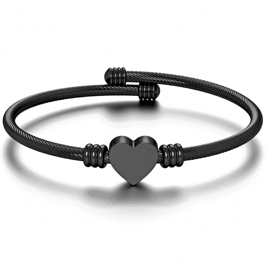 Hart Armband | Zwart