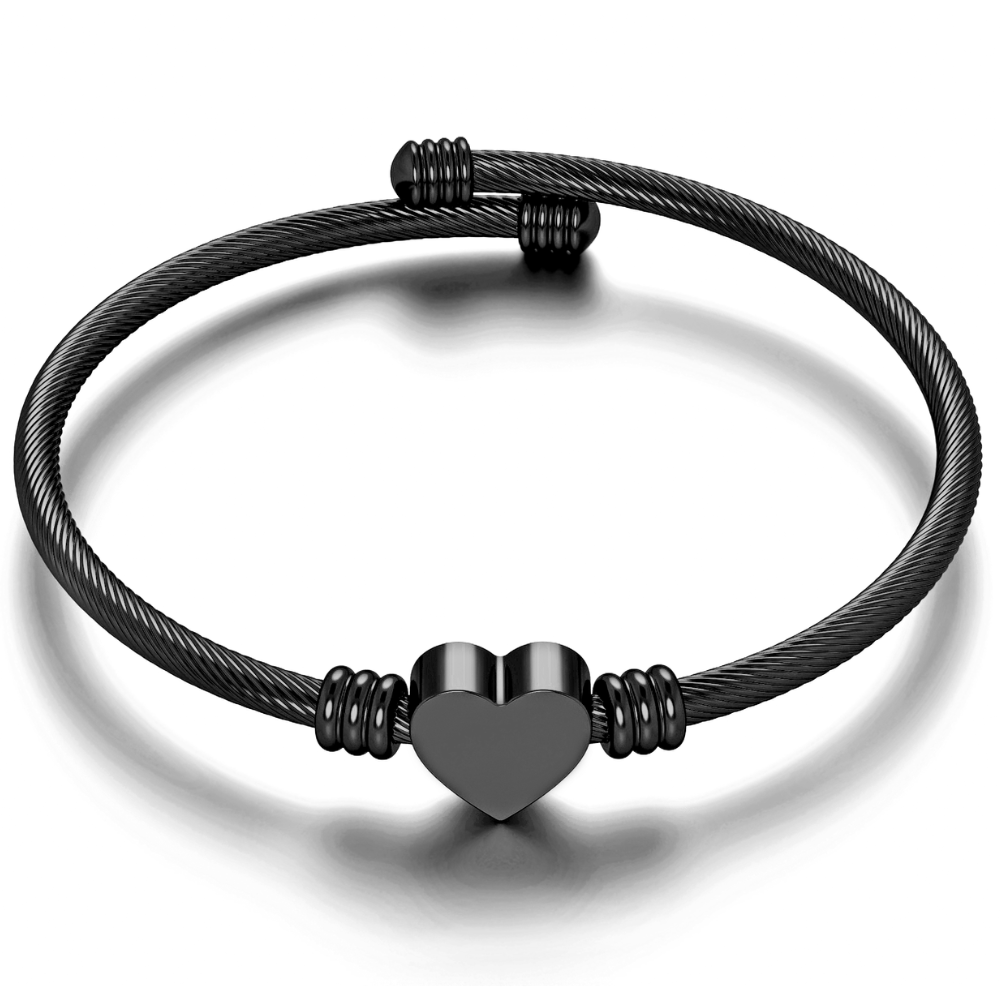 Hart Armband | Zwart