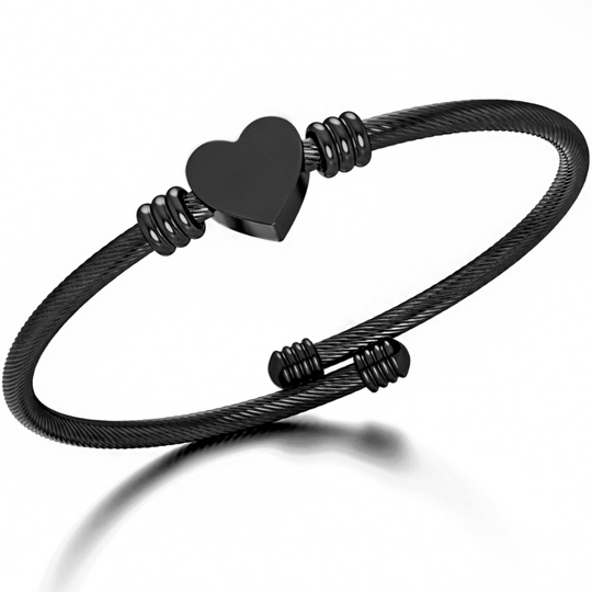 Hart Armband | Zwart