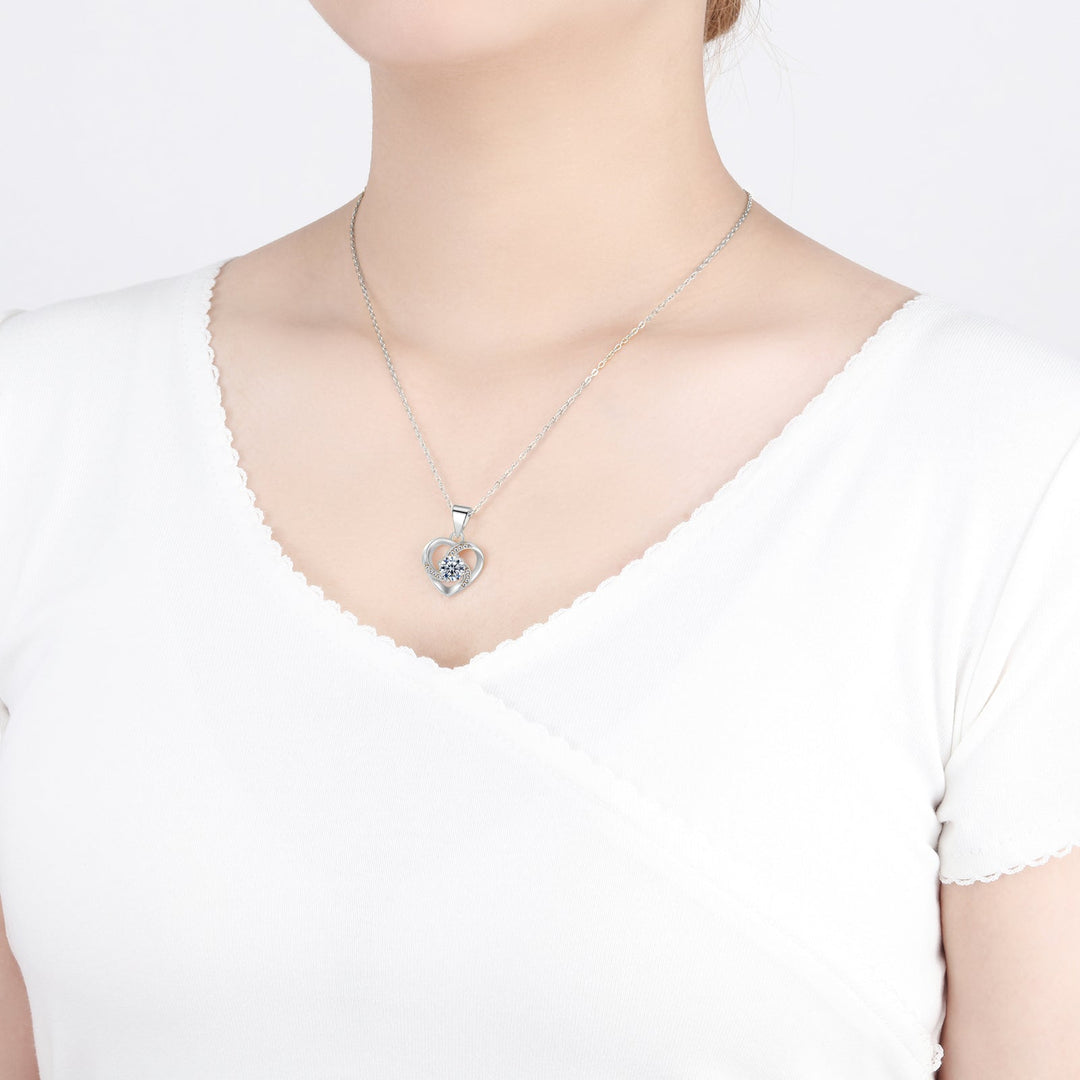 Ketting Dames | Spiraal Hart | Zilver Compleet RVS