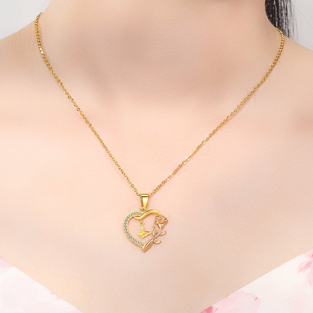 Ketting Dames | RoseFly | Goud 18K Plated RVS