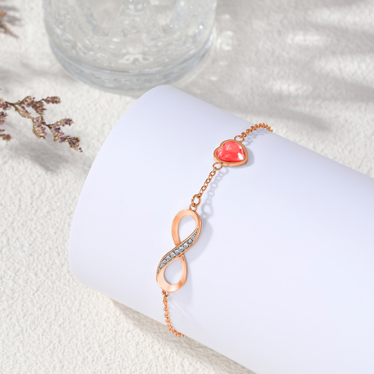 Armband Dames InfiLove | Rose Goud RVS | Zirkonia