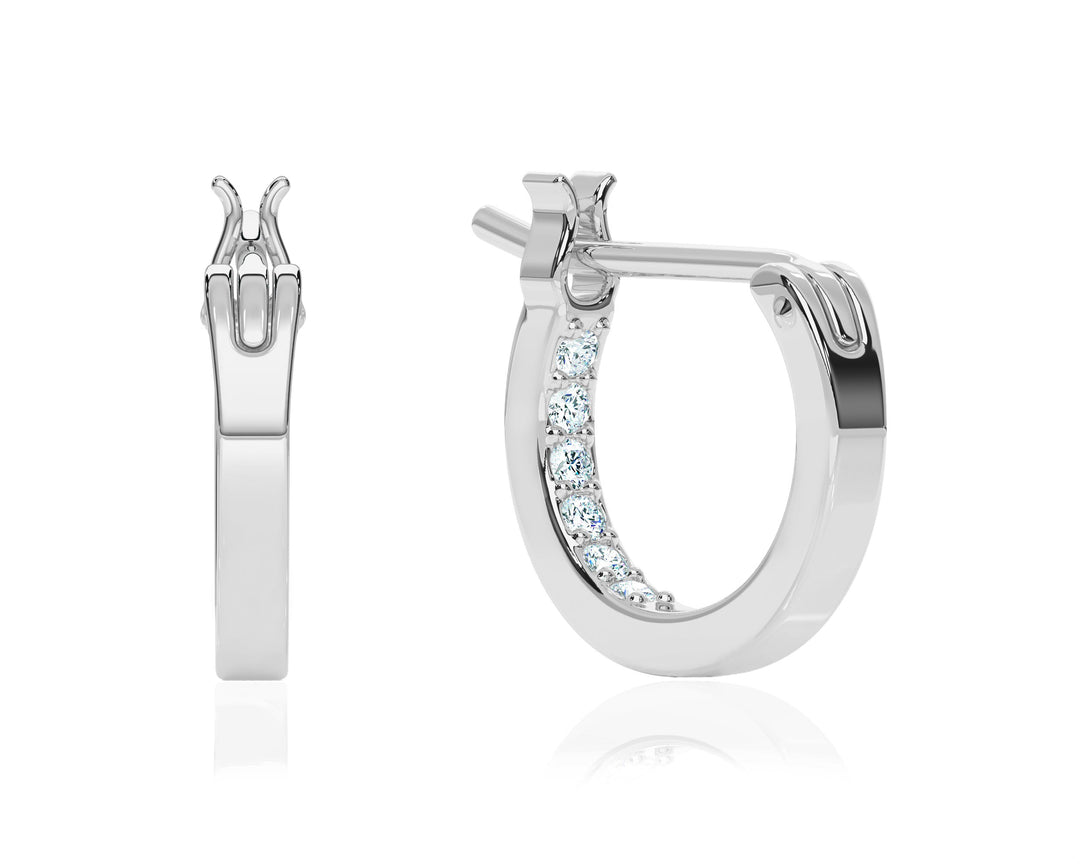 zilveren infinity oorbellen dames met zirkonia steentjes | cadeauplek