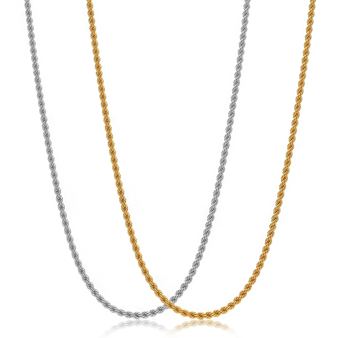 Rope Chain Ketting | Compleet RVS 60cm | Goud