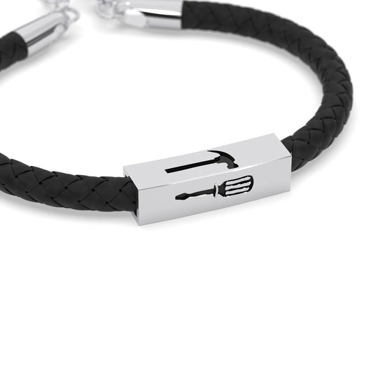 Malinsi Armband Heren | Leer & RVS | Vaderdag Special