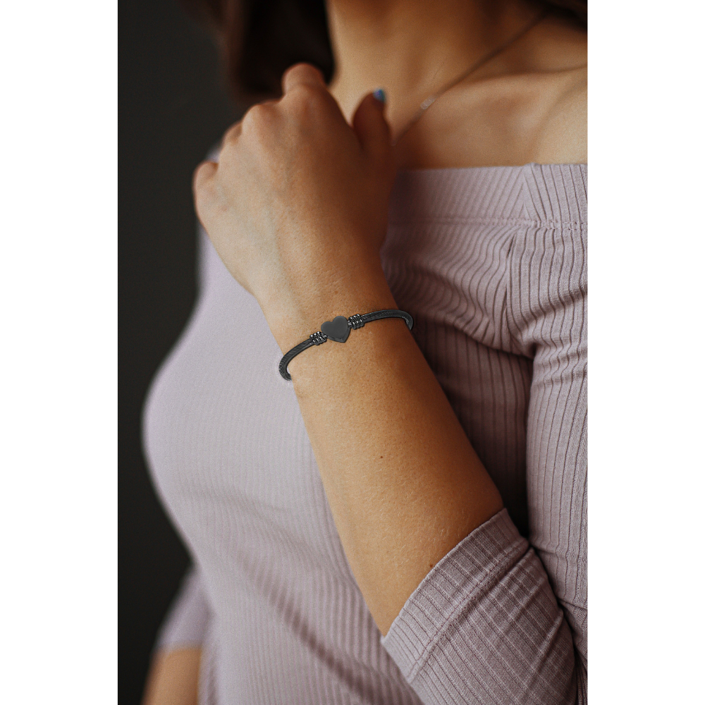 Hart Armband | Zwart