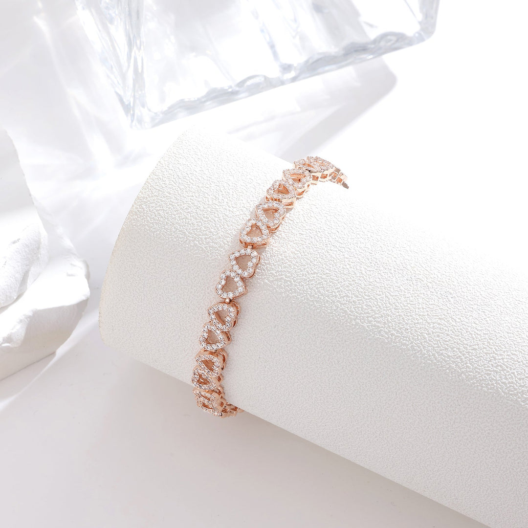 Armband Dames Luv | Rose Goud Plating | Zirkonia