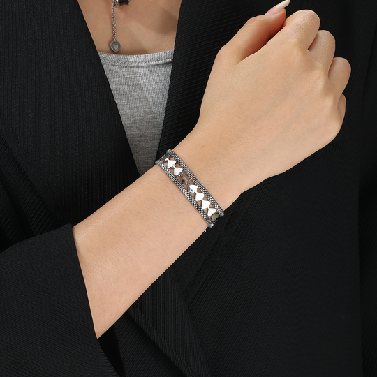 Armband Dames Hart | Zilver Compleet RVS