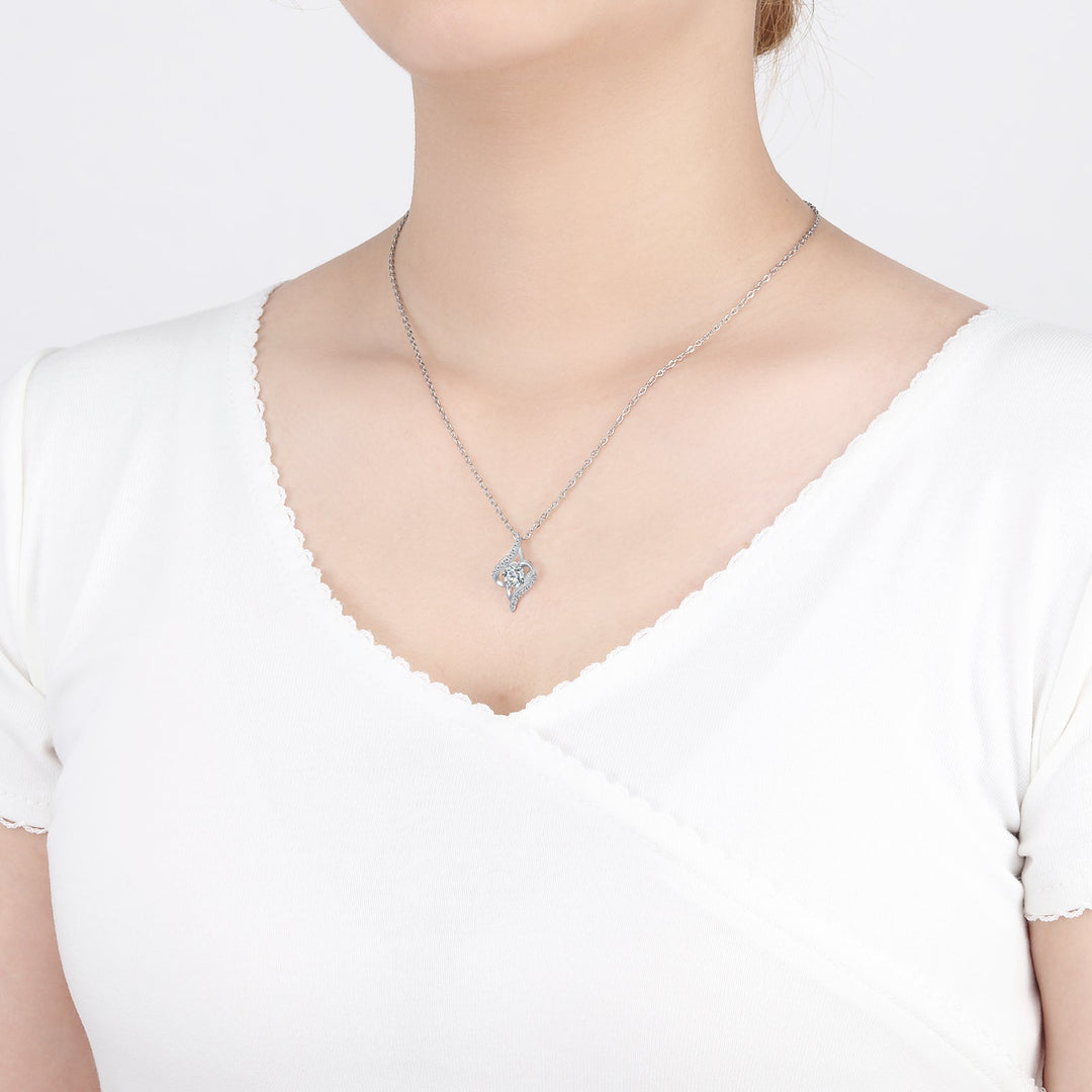 LONAGO Je aime Halsketting 100 talen 925 sterling zilver liefde projectie hanger ketting sieraden voor vrouwen, sterling zilver, Sterling Zilver LONAGO Je aime Halsketting 100 talen 925 sterling zilver liefde projectie hanger ketting sieraden voor vrouwen, sterling zilver, Sterling Zilver