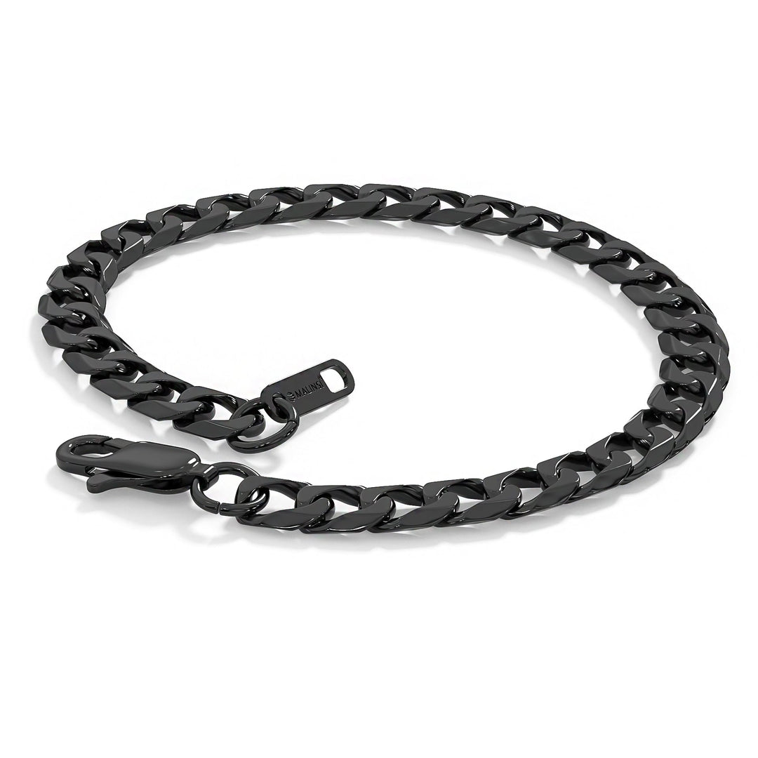 Cuban Link Armband | Compleet RVS 6mm | Zwart