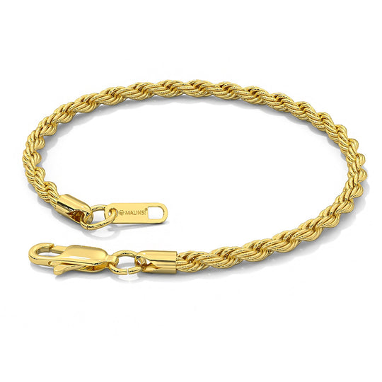 Rope Chain Armband | Compleet RVS 5mm | Goud