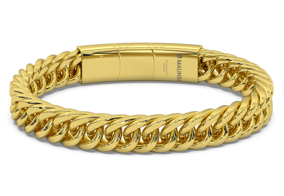 Cuban Link Armband | Compleet RVS 10mm | Goud