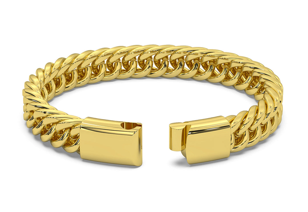 Cuban Link Armband | Compleet RVS 10mm | Goud