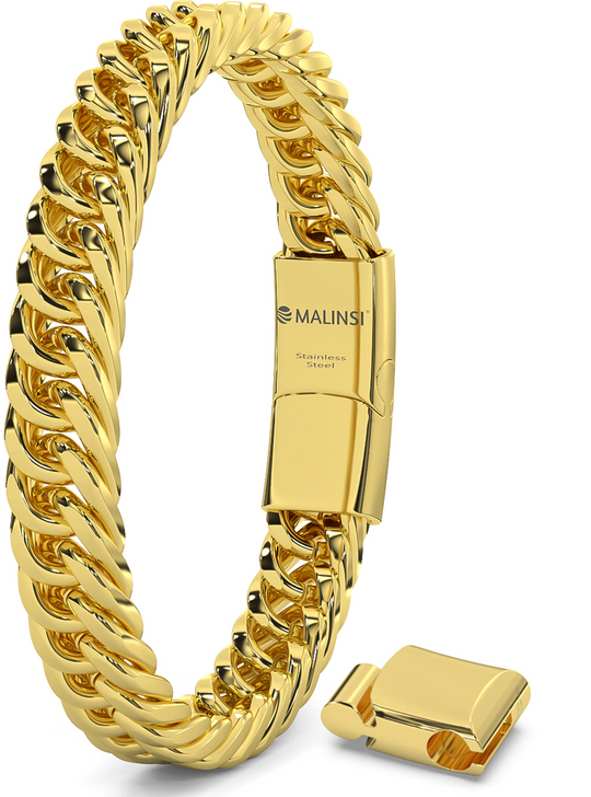 Cuban Link Armband | Compleet RVS 10mm | Goud