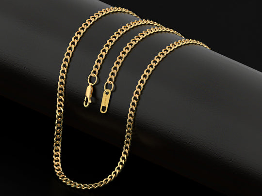 Cuban Link Ketting | Compleet RVS 60cm | Goud