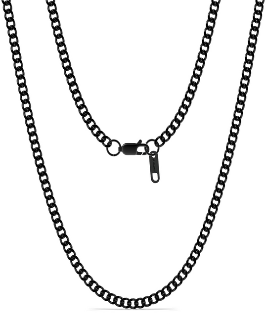 Cuban Link Ketting | Compleet RVS 60cm | Zwart